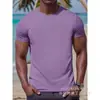 [Camiseta de Algodão Tamanho Europeu] Pronta Entrega Exportação Solta Cor Lisa Manga Curta Moda Gola Redonda Masculina e Feminina Básica Manga Curta