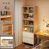 Estante de Livros de Madeira Maciça Eco-Board Prateleira de Armazenamento de Chão Casa Integrada Apoio na Parede Armário Estreito de Armazenamento Armário de Armazenamento Estante de Canto