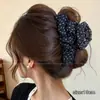 Grampo de tubarão grande com flor para mulheres, perfeito para estilizar o cabelo na parte de trás da cabeça, acessório de cabelo único e bonito