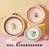 Bacia Dobrável Shin-Chan de Silicone Portátil para Crianças Retrátil Doméstica Lavatório para Dormitório Estudantil Lavatório Atacado