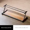 Suporte de Armazenamento Simples de Bambu de Camada Dupla para Xícaras de Chá Mesa de Chá Organizador de Conjunto de Chá Suporte de Exibição de Bandeja de Chá Multicamada Retrô para Uso Doméstico