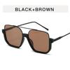 Gafas de Sol Metálicas de Media Montura de Doble Puente para Mujer con Montura Grande Poligonales Estilo Coreano Gafas de Sol Polarizadas Gafas de Sol Retro Distintivas