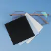 Pano para Óculos de Pele de Veado 8x8cm Microfibra Veludo Dupla Face Pano de Polimento Prata Bolsa Opp Embalado Individualmente Pano de Limpeza de Tela