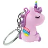 Chaveiro Pingente Unicórnio Bola de Pelo Desenho Animado Pegasus Boneco Cola Macia Estéreo Acessórios para Joias DIY Venda por Atacado