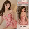Lencería Sexy Floral Marina con Tela Floral, Estilo Princesa de Puro Deseo Ropa Casual para Estar en Casa Ropa de Dormir Conjunto de Camisola A1115