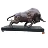 Fabricante Escultura de Toro de Cobre Puro Paisaje Exterior Plaza Toro de Wall Street 3.4m Toro Pionero de Cobre Fundido Adorno