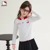 Camiseta de Manga Larga de Primavera para Niñas 2026 Estilo Nuevo Dulce y Fresca Color Contrastante Encaje Tallas Mediana y Grande Ropa para Niños Camiseta Estilo Dibujos Animados