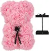 Urso de Rosa 25cm Presente de Natal e Dia dos Namorados Urso de Flor de Espuma Urso de Flor Imortal Feito à Mão Venda Direta da Fábrica