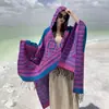 Chal bohemio, capa exótica para mujer, adecuada para viajes a Xinjiang, excursiones por la pradera y sesiones de fotos, capa exterior de estilo étnico