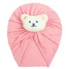 Nuevo Gorro de Punto de Color Puro Imitación Algodón para Niños Europeos y Americanos Lindo Transpirable Oso Bebé Gorro Fetal Gorro de Bebé