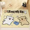 Línea de Puerta de Entrada Principal Perro Pequeño Dibujo Animado Baño Alfombra de Terciopelo de Cristal Vestíbulo Baño Dormitorio Sala de Estar Alfombra