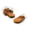 Sofá Cama Plegable en Forma de U de Exportación de Comercio Exterior, Compresible y Compacto, Sofá de Piso para Sala de Estar y Balcón