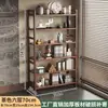 Expositor de prateleiras multi-camadas de bambu nano porta-chá novo estilo chinês de chão expositor de enfeites de folhas de chá pequeno armário de chá