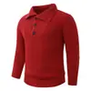 Suéter suelto estilo británico para hombre para otoño e invierno, camisa base cálida con cuello para hombres jóvenes y de mediana edad