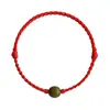 Tudo Corre Bem com Pulseira de Sândalo Verde e Fio Vermelho para Mulheres, Contas da Sorte de Ágata Vermelha, Boa Sorte e Segurança no Ano de Nascimento, Presente de Pulseira Trançada