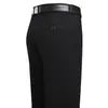 Pantalones Casuales de Algodón 100% Puro para Hombre Verano 2026 Pantalones Largos Rectos Holgados para Padres de Mediana Edad y Mayores Pantalones de Vestir Delgados