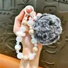 Corrente de Celular com Bolinha de Pelo de Floco de Neve Cruzada, Chaveiro, Pingente de Bolsa, Chaveiro de Carro, Pequeno Presente, Atacado de Comércio Exterior