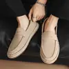 X623 Tênis Masculino de Verão Vintage Estilo Old Money Lona Respirável Slip-On para Ir ao Trabalho Casual Pescador