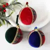 Fornecimento direto transfronteiriço de decorações para árvores de Natal, bolas de espuma revestidas de tecido, enfeites de Natal decorativos, bolas de Natal revestidas de tecido