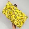 Toalha de praia de microfibra Pato Amarelo tecido escovado espesso impressão digital HD absorvente de suor secagem rápida