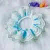 Lindo Collar Babero Gato Perro Toalla Deslizante Babero Teddy Bufanda Cuello Redondo Samo Dulce Babero de Encaje
