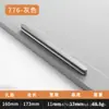 Manija moderna minimalista extendida de aleación de aluminio negro para puertas de gabinetes y armarios, herraje para puerta de cajón de gabinete con forma de letra hecho a mano