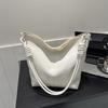 Otoño e invierno Nuevo estilo perezoso bolso de axila color liso bolso de hombro simple gran capacidad bolso tote portátil bolso de mensajero retro