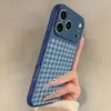 Capa xadrez verde adequada para iPhone 17 Pro Max, Apple 16 Pro, 15 Pro, Niche 16 Couro, Pele de Cordeiro