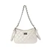 Bolsa pequena de corrente com padrão de losangos, moderna e versátil para mulheres, novo estilo 2026, bolsa tipo "dumpling" de ombro inspirada em Chanel, bolsa tiracolo elegante e estilosa