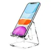 Suporte Criativo de Mesa Transparente em Acrílico para Celular com Estampa de Desenho Animado Suporte para Celular DIY de Tablet em Acrílico