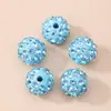 Agujero Recto Arcilla Suave Bola de Diamante Densa Cuentas Shambhala Accesorios para Pulseras DIY Exquisitos Bola de Diamante Blanco Shambhala Mayoreo