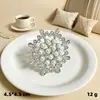 Broche de girasol de moda, hebilla de bufanda de cristal, hebilla antiexposición, broche de ramillete de diamantes de imitación, broche de perla para traje, joyería
