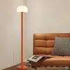 Luminária de Chão Estilo Meio do Século em Madeira Maciça Lâmpada Decorativa LED Quarto de Cama Sala de Estar Simples Estudo Luminária de Chão Lâmpadas Zhongshan