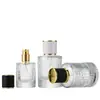 Garrafas de perfume de alta qualidade com listras verticais 30ml 50ml, garrafas de vidro listradas verticais, garrafas de aroma platina, tendências online, em estoque do fabricante