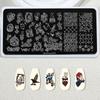 Dibujo Animado Kt Cat Arte de Uñas Impresión Plantilla de Arte de Uñas para Principiantes Anime Mickey Mouse Sello Impresión Placa de Acero