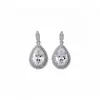 Pendientes y Collar de Zirconia Estilo Palacio Gota de Agua, Cadena para Clavícula de Lujo Ligero Nicho, Set de Joyería Exquisita de Gama Alta Personalizado