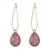 Pendientes de Gota de Agua Frescos de Venta Caliente Transfronterizos para Primavera y Verano, Estilo Largo, Pendientes Esmeralda Simples y Hermosos, Pendientes para Mujer