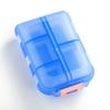 Estilo ins pastillero PP pastillero portátil transparente 10 compartimentos caja de almacenamiento de medicamentos sellada caja de pastillas pequeña transfronteriza