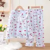 Pijama para Niña Primavera y Otoño Dulce Cuello de Muñeca Encaje de Princesa Dibujos Animados Niña Pequeña Conjunto de Manga Larga Ropa para el Hogar para Bebé