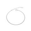 Pulsera Lateral de Cadena de Plata Esterlina S925 Nicho Elegante Joyería Simple Compacta Joyería de Moda Tendencia de Personalidad Joyería para Mujer