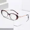 Nuevas gafas de lectura para mujer con montura ovalada y lentes de cristal de alta definición, gafas con montura retro artística para leer
