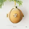 Nuevo producto transfronterizo: Adornos de bola de Navidad de terciopelo con cadena de pedrería, decoraciones para árbol de Navidad, adornos de bola de Navidad de plástico