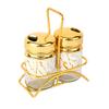 Export Dubai Transparente Tempero Jar Cozinha Suprimentos Sal MSG Tempero Jar Casa Leve Luxo Criativo Tempero Frasco Conjunto