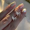 Conjunto de brincos de estudo 925 Sterling Silver Basic Stud Earrings Versátil Mini Brincos Pequenos Venda Quente Feminina Outono/Inverno 2024