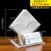Caja de Pañuelos Acrílica, Plexiglás, Cuadrada para Almacenamiento de Pañuelos con Logo de Restaurante Hotel, Caja de Pañuelos Vertical Transparente con Impresión