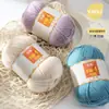 Hilo acrílico, 4 cabos, algodón de leche peinado, 4 hebras, hilo para bebé amigable con la piel, para tejer a mano muñecas DIY, bufandas y mantas