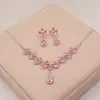 Nuevo collar de amatista de cristal transfronterizo, pendientes, traje, vestido de noche, accesorios, accesorios de novia, sentido de alta gama