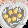 Lindo Llavero Amarillo Leche Estrella Gordita Chica Suave Lindo ins Colgante Estrella de Cinco Puntas para Novia Pareja Regalo