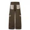 Nuevos Pantalones de Pierna Recta Multibolsillos Estilo Europeo 2026 Patchwork Ropa de Trabajo Pantalones Casuales Fuente Mayorista 04