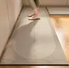 Alfombrilla Larga para Piso de Cocina, Tierra de Diatomeas, Absorbente de Agua y Aceite, No Lavable, Resistente a Manchas, Felpudo Antideslizante para Entrada Estilo Americano